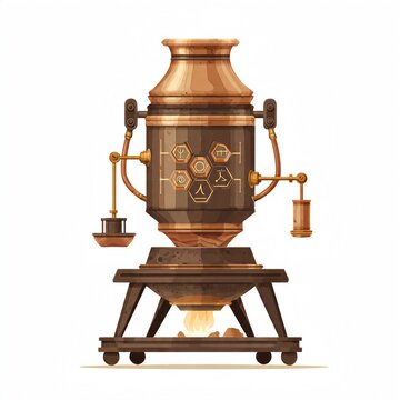 Miniature Copper Alchemist Athanor Furnace