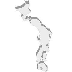 3D map dimension - continent Asia country Japan © badrpost