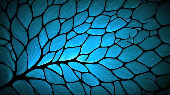 Abstract Blue Organic Pattern with Dark Veins