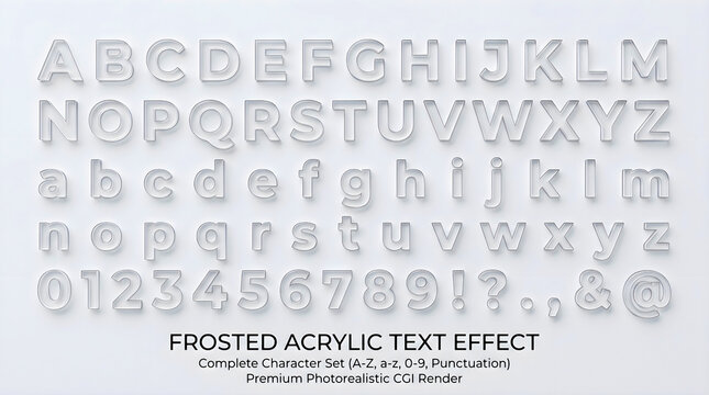 Frosted glass text effect