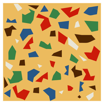 Seamless Terrazzo Pattern with Abstract Design.