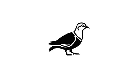 Fototapeta premium Minimalist Black and White Silhouette of a Bird