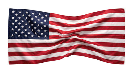 Obraz premium flag of united states.Waving American flag USA national symbol PNG, Isolated on a transparent background