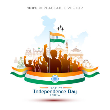 India Happy Independence Day freedom festival post.