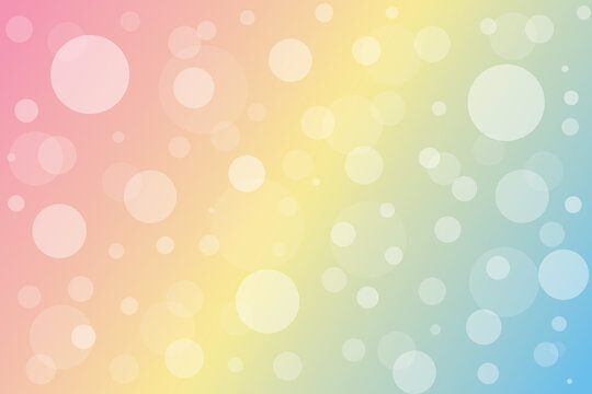 Abstract colorful pastel background with bubbles against gradient backdrop