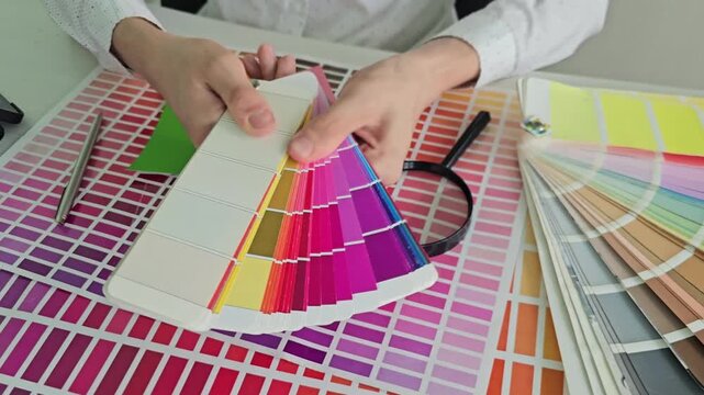 Selecting colors for design projects in a workspace