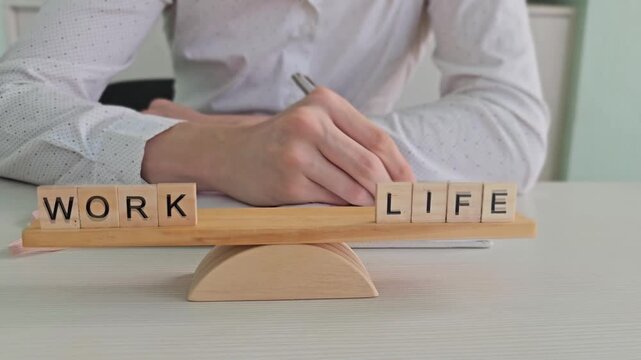 Balancing work and life with hands-on activities in a bright office setting