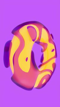  looped 3d animation. spherical waves of the molecular structure of matter. scientific background