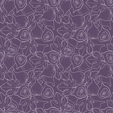 Seamless pattern with figs