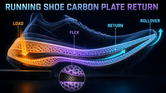 Running Shoe Carbon Plate Return Infographic