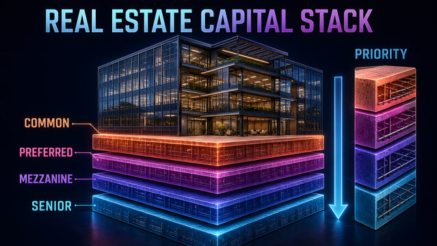 Real Estate Capital Stack Educational Infographic