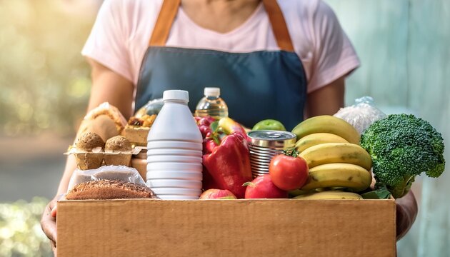 charity food box for community relief program