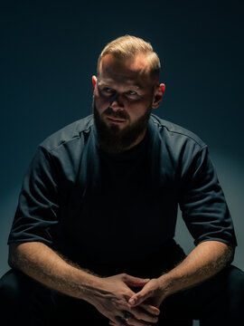 Portrait of handsome man in studio 
