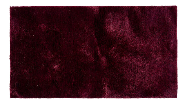 Burgundy velvet fabric texture isolated Png Background