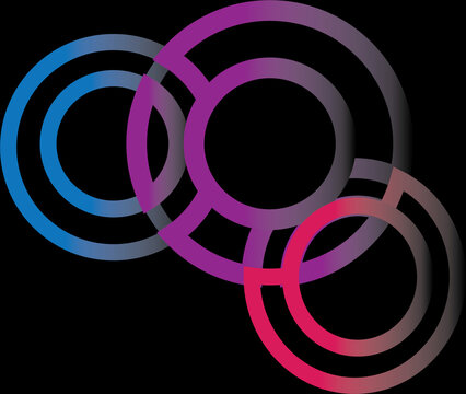 male and female symbols on black background