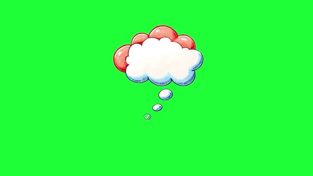  Animated thought bubble with green