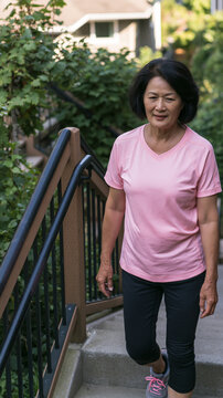 Healthy Asian Senior Woman Enjoying an Active and Independent Lifestyle