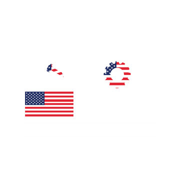 USA Happy Labor Day Celebration &ndash; American Flag, Workers and Festive Background