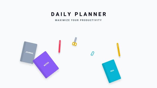 daily planner productivity tools setup for organized layout