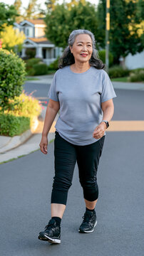 Healthy Asian Senior Woman Enjoying an Active and Independent Lifestyle