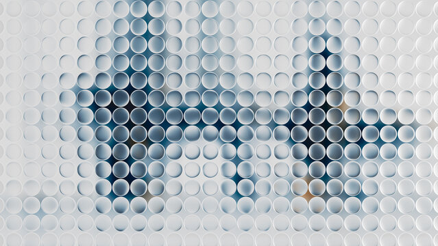 Abstract circular pattern background with shades of white