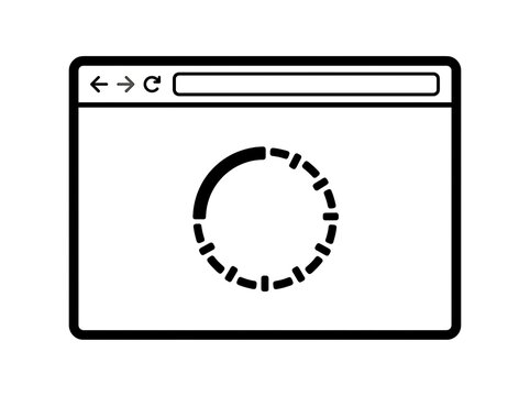 Loading spinner animation in browser window