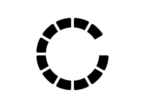 Modern segmented ring icon design