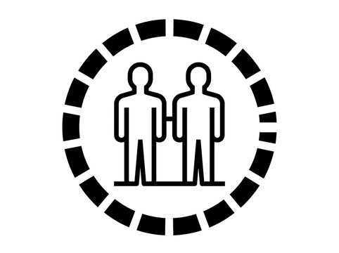 Two people holding hands symbol icon