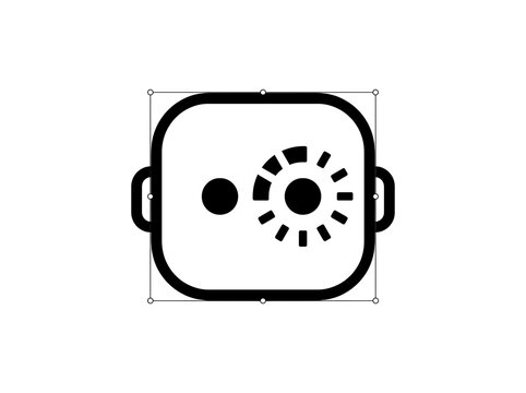 Minimalist smartwatch face with sun and moon icons