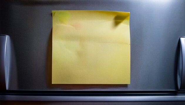 a blank sheet of paper on the fridge awaits notes or reminders a great backdrop for visualizing ideas and planning suitable for home and organization themes