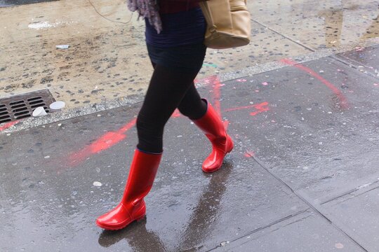 Keeping dry with rain boots