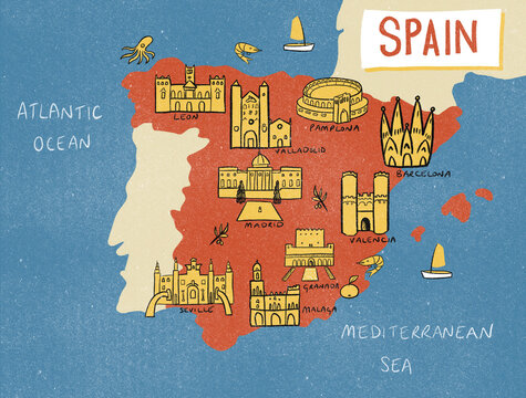 Tourist map of Spain