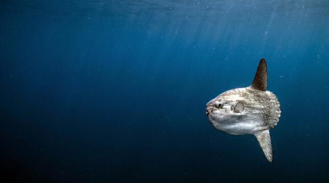 Ocean Sunfish Gliding Through the Open Tropical Ocean