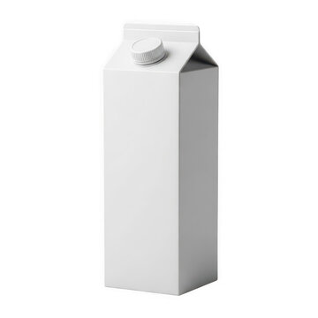 Empty milk carton standing upright
