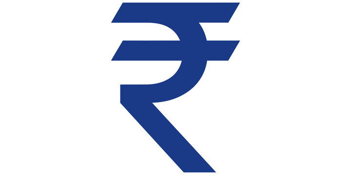 Indian rupee currency symbol sign graphic icon isolated on transparent background