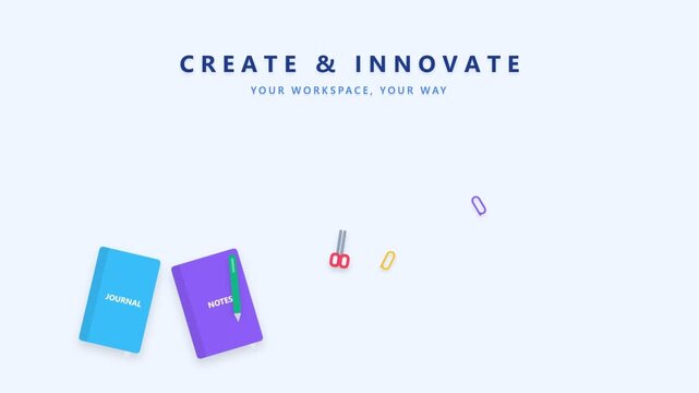 Stationery supplies and creative workspace concept for professional planning