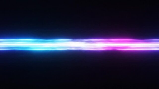 Abstract futuristic neon light show energy particle effects with swirling glowing shapes and wave form patterns on dark background