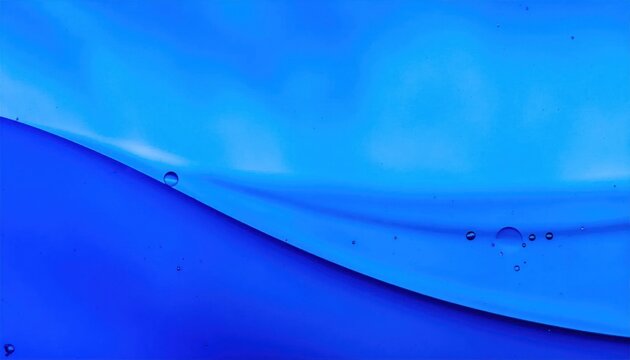 Abstract blue fluid background with curved lines and bubbles