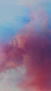 Sky changes color at sunset in a beautiful display of clouds and light
