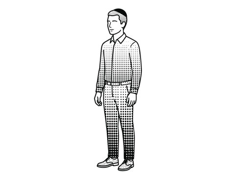 Minimalist Illustration Of A Standing Man