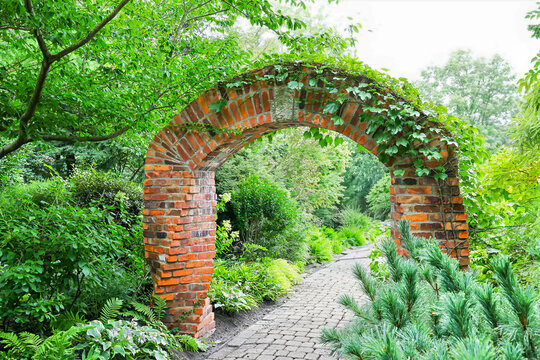Brick Archway In Hamstra Gardens