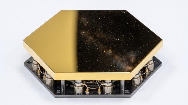 Espejo astron&oacute;mico primario revestido oro puro