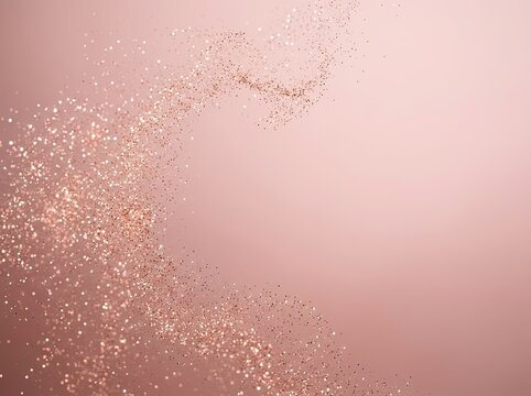 Abstract soft rose gold background with a delicate glitter texture and a smooth gradient light effect