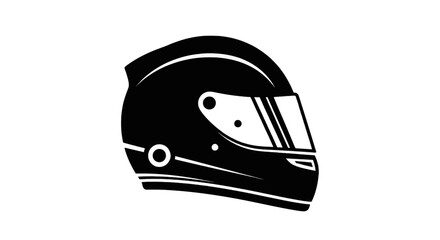 Fototapeta premium Vector illustration of motorcycle helmet icon on a transparent background