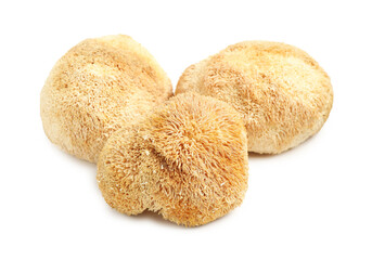 Functional Lion's mane mushrooms isolated on white © New Africa