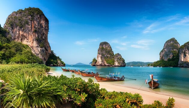 railay beach in krabi thailand