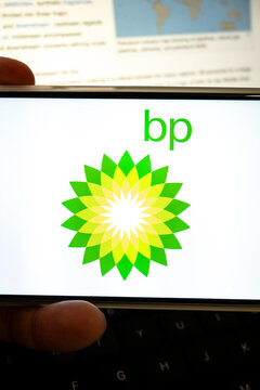 Bp logo symbolizing global energy industry and fuel