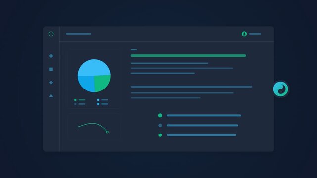 Digital dashboard interface with interactive data visualization and analytics