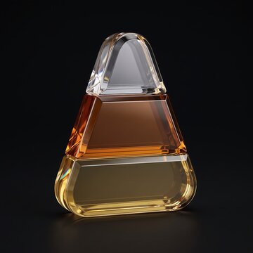 Crystal candy corn shaped halloween decorative figurine with halloween decoration seasonal translucent confectionery ornament tradition