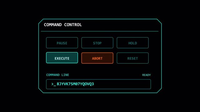 Command Control HUD PNG Alpha uturistic command buttons, status indicators, control modules and transparent background.